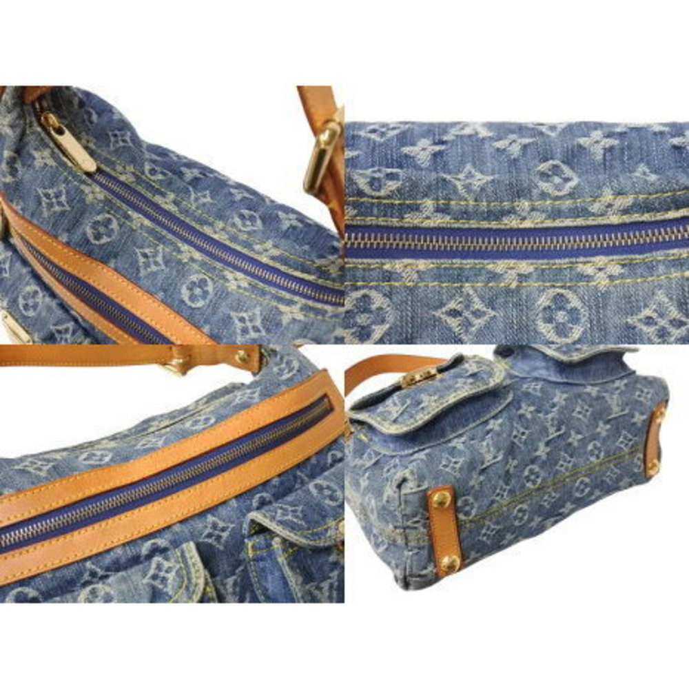 Louis Vuitton Monogram Bag Indigo Baggy Blue Shoulder Denim - Picture 7 of 9